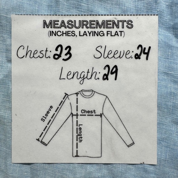 Tommy Bahama Relax Mens Shirt Medium Linen Long Sleeve Button Down Casual Blue - Picture 6 of 6